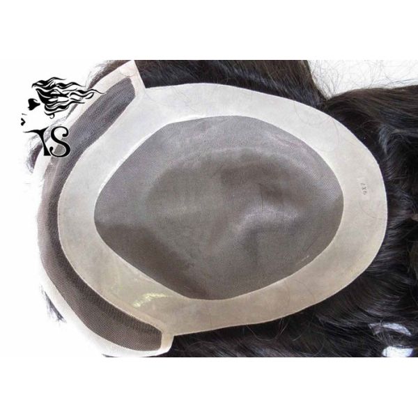Quality Men's Non Surgical Toupee Hair Replacement System , Human Hair Mono Topper wholesale