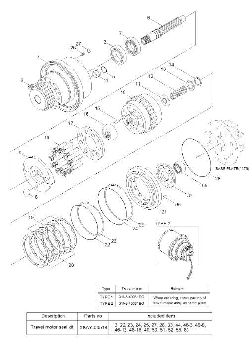 XKAY-00965 Shaft Casing HYUNDAI Excavator Travel Motor Parts Fit For R110-7 R140LC-7 R210LC7