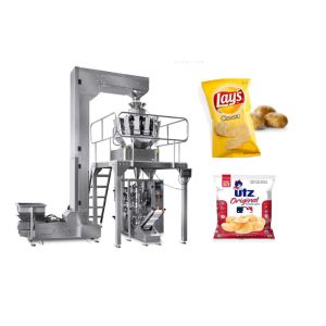 Weighing Snack Granular Packing Machine , Potato Chips Packing Machine