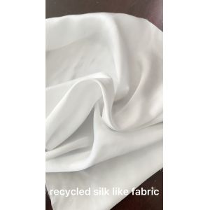 Cheap RECYCLED CHIFFON SATIN 50D polyester fabric for women wear scarf for sale