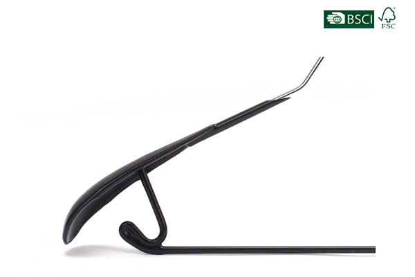 Betterall Anti - slip Durable Black Vinyl Coated Heavy Duty PVC Metal Suit Hangers