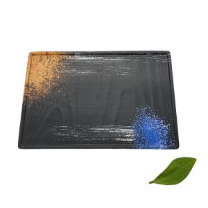 Rectangle Shape Melamine Soup Plate Dinnerware Galaxy Pattern