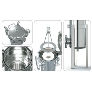 222 O ring Filter Elements Multi Cartridge Filter Housing with Max. Temperature