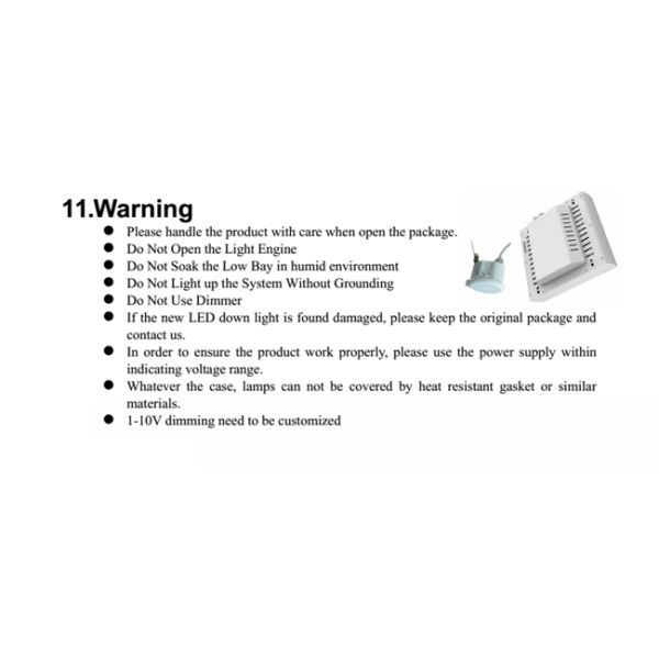 Luxeon 3030 Chip LED Lowbay Light