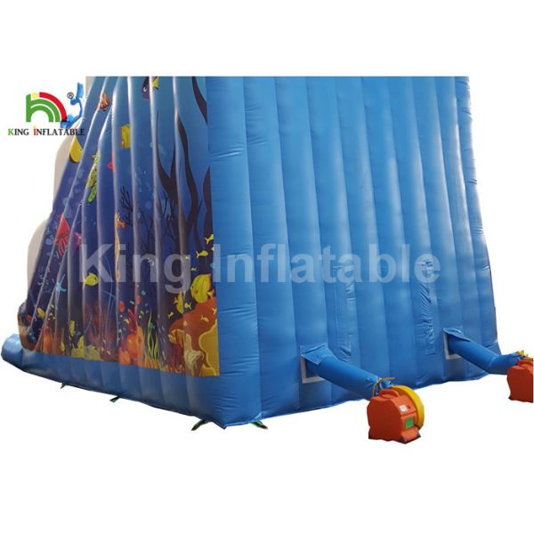 Puncture - Proof Ocean World Dolphin Inflatable Water Slide / Outdoor Inflatable Playground