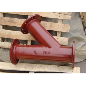 China Class PN10 PN16 PN25 Ductile Iron Fittings All flange Tee with 45 angle branch on sale