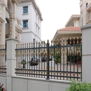 Slat Privacy Black Powder Coated Aluminum Railing Balustrades Handrails For Decks