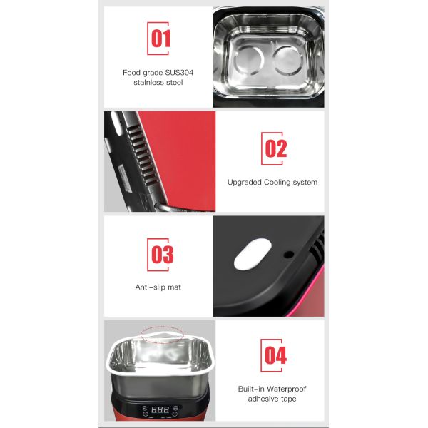 70W 1200ml Household Ultrasonic Cleaner 40KHz With Degas Function