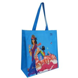 Eco Friendly Ink Shopping Bag With Branded Design PP Woven Handbag