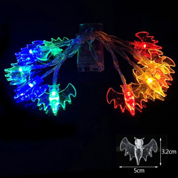 20Led Halloween Pumpkin Ghost Skeletons Bat Eyeball Ornament Festival Bar Home Party Decoration Halloween Lights LED String