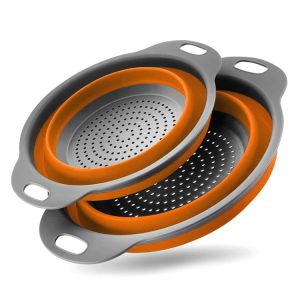 Heat Resistant Portable TPR PP Collapsible Colander Strainer