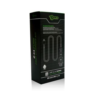 Fast Charging Data Cable Packaging Box Varnishing Matt Lamination