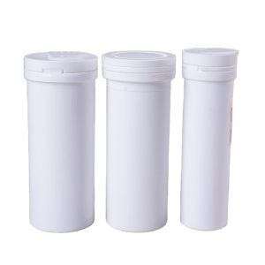 PP Collar Material Compressed Tablets Empty Effervescent Tablet Container Tube