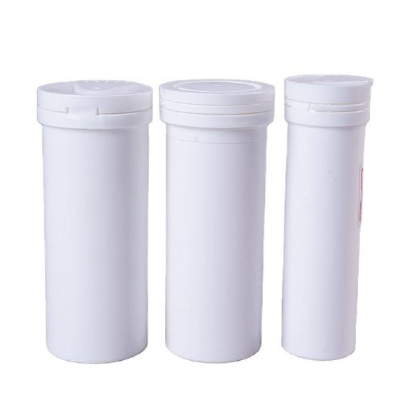 PP Collar Material Compressed Tablets Empty Effervescent Tablet Container Tube