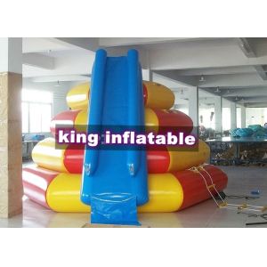 Cheap Custom Inflatable Water Tower Slide For Water Parks / Water Trampoline Slide for sale