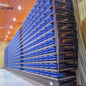 4-10 Rows Retractable Bleacher Seating With Silver Finish And Customizable