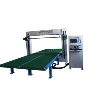 D&T Horizontal Flexible PU Foam Cutting Machine Oscillating Blade Contour Cutter