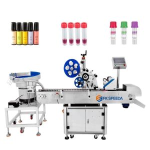Electric Driven Vial Syrup Blood Collection Tube Labeling Machine with Wood