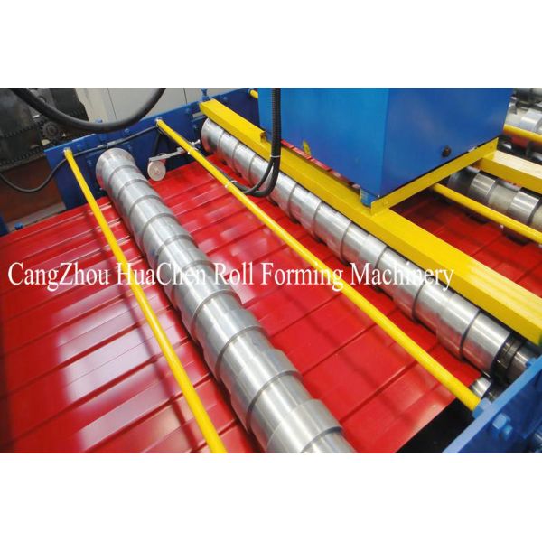 1.25M Width Trapezoid Roof Panel Roll Forming Machine For Commercial Metal Buildings