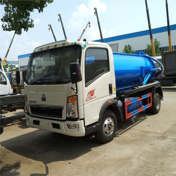 Quality 266HP 6m³ Sewage Suction Truck For Dirty Water Euro 2 Manual Transmission Type wholesale
