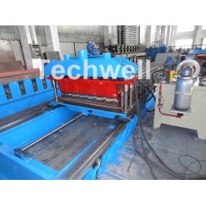 China High Speed Metal Tile Cold Roll Forming Machine With Servo Flying Cutting Type on sale
