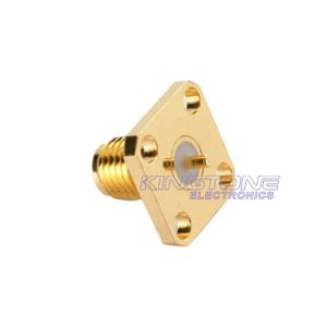 Gold SMA Male Female Coaxial Connector Bulkhead Crimp With Reverse Polarity Plug