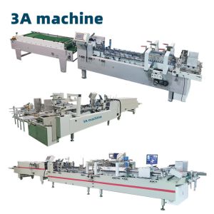 PLC Controlled Automatic Folder Gluing Machine for Side Glue Straight Line Box