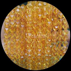 Faceted Natural Gemstone Beads in Vibrant Multicolor Watermelon Quartz