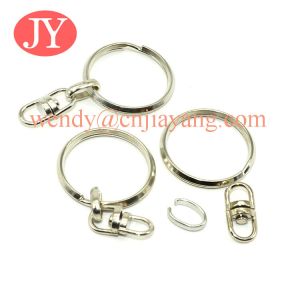 jiayang nickel plated 30mm split key ring with eight hook