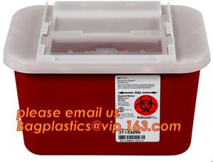 Cheap Medical waste container sharp box sharps container for hospital use, 1QT translucent sharp container phlebotomy containe for sale