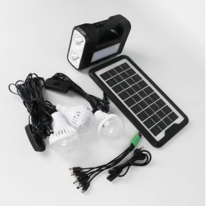 Ground Mounting Compact Off Grid Solar Lighting Kit With Led Bulb