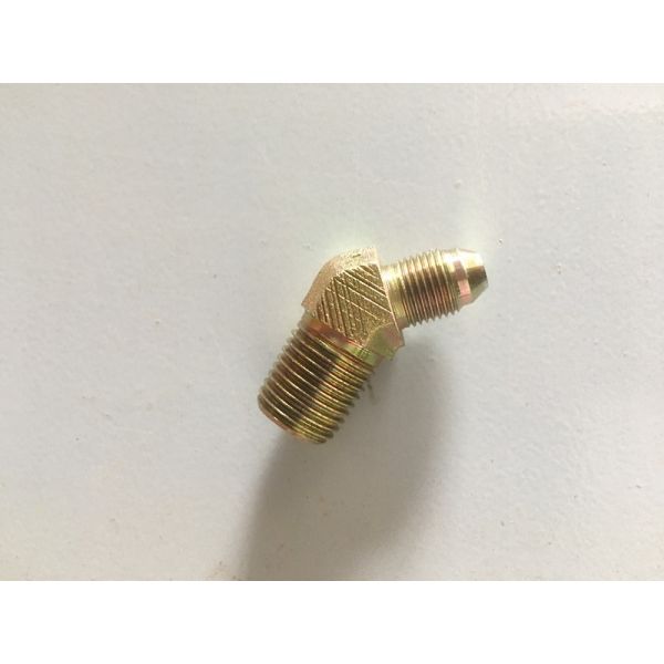 JIS Gas Male 60 Cone BSPT Male Hydraulic Hose Adapters 45 Degree Elbow