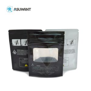 China Stand Up Marijuan Weed Medical Weed k Bags Moisture Proof With Clear Window on sale