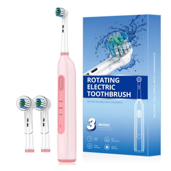 Quality Smart Rotating Electric Toothbrush Rechargeable Rotary Toothbrush with 2 Heads wholesale