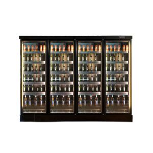 4 Glass Door Multi Deck Refrigerator Dairy Storage Chiller 2-8 Degree