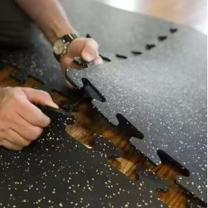 Breathable Lightweight & Cushioned EPDM Interlocking Rubber Mat – Ideal For Gym