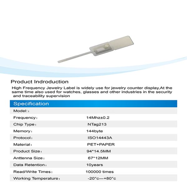 213 RFID HF Tag High Frequency RFID Jewelry Tag For Watches