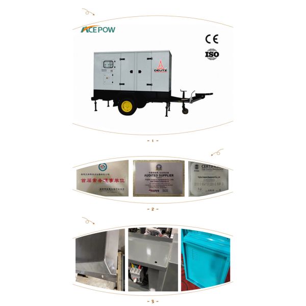6 Cylinders 3 Phase Mobile Electric Power Generators