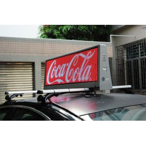 Customized 960 * 360mm, 160 * 60 Monochrome Panel Taxi LED Display For Taxi Roof