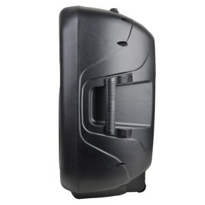 Black Active Speaker System Plastic DJ Cabinet / Square Entertainment Speakers