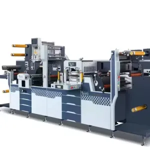 Cheap Speed Gray White Hot Stamping Flatbed Die Cutting Machine with PLC Control System and Safety Protection System for sale