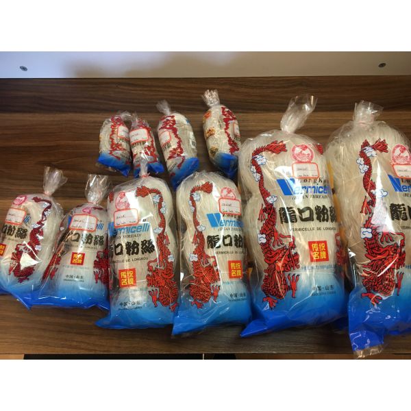 Vermicelli Coarse Cereal Type Bean Thread Rice Sweet Oriental Style Low-fat Noodle Green Bag Packing SHANDONG Mung Bean