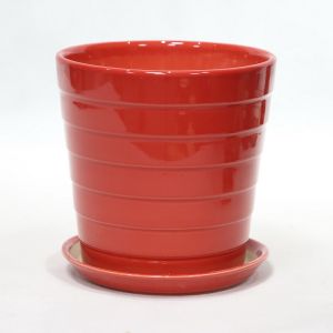 Round Lightweight Ceramic Planters With Drainage Hole