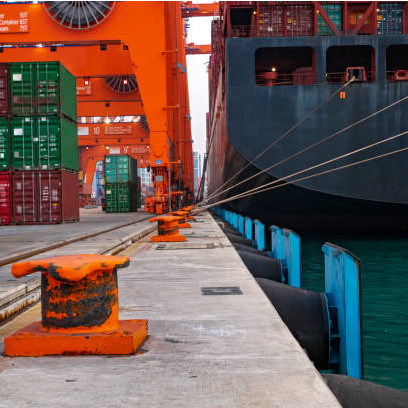 80T Small Mooring Bollards Kidney Type Cast Iron Pier Bollards Polished Ship Docking