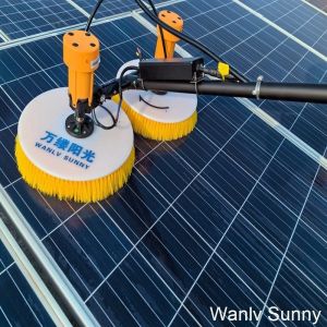 Customized Request Solar Panel Cleaning Brush with Double-Disc Heads Rotary