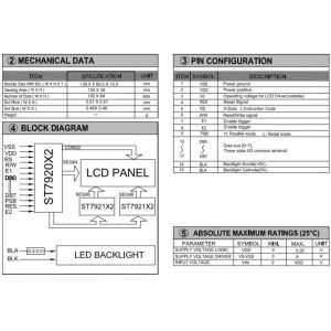 192*64 Graphic STN LCD Module ST7920 With Backlight PCB LCD Module Industrial