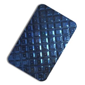PVD Coated Stamped Stainless Steel Sheet Small Plates 3D Pattern 304 316 1.2mm