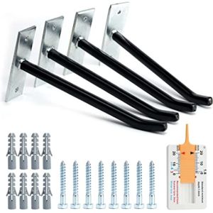 China Single Tier Metal Garden Tool Rack with Garage Wall Tool Hangers and Utility Hooks on sale