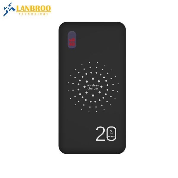 OEM Wireless Power Bank with Built-in 3-IN-1 Cable 20000mAh LED Display Type-C