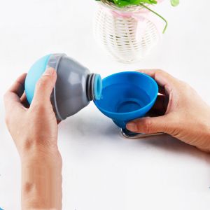 OEM Pet Dog Drinking Cup 200ml 7 Oz Dog Water Bottle And Bowl